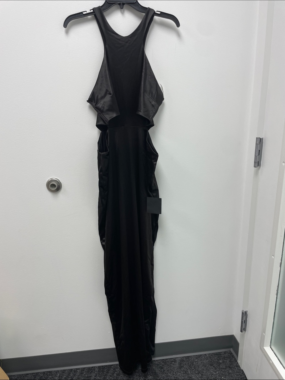 Lulu's Black Racerback Maxi Dress with Side Cutouts